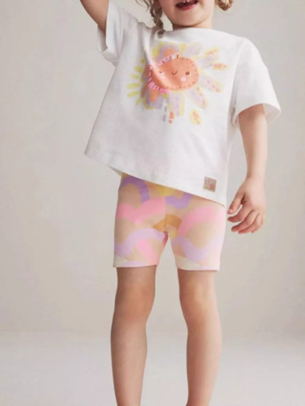 Children's Cartoon Sun Short Sleeve T-Shirt