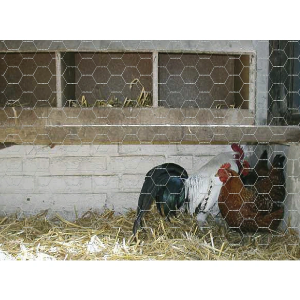 Sechseckgeflecht, HxL: 100 x 2500 cm, Stahl, silberfarben