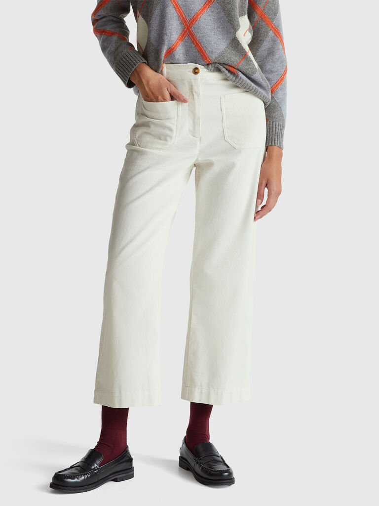 Straight corduroy trousers