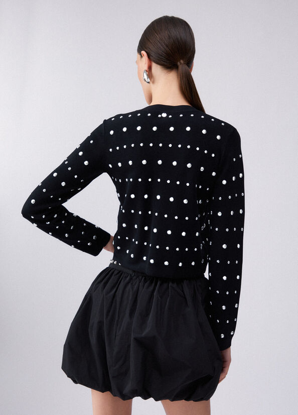 Cardigan con borchie