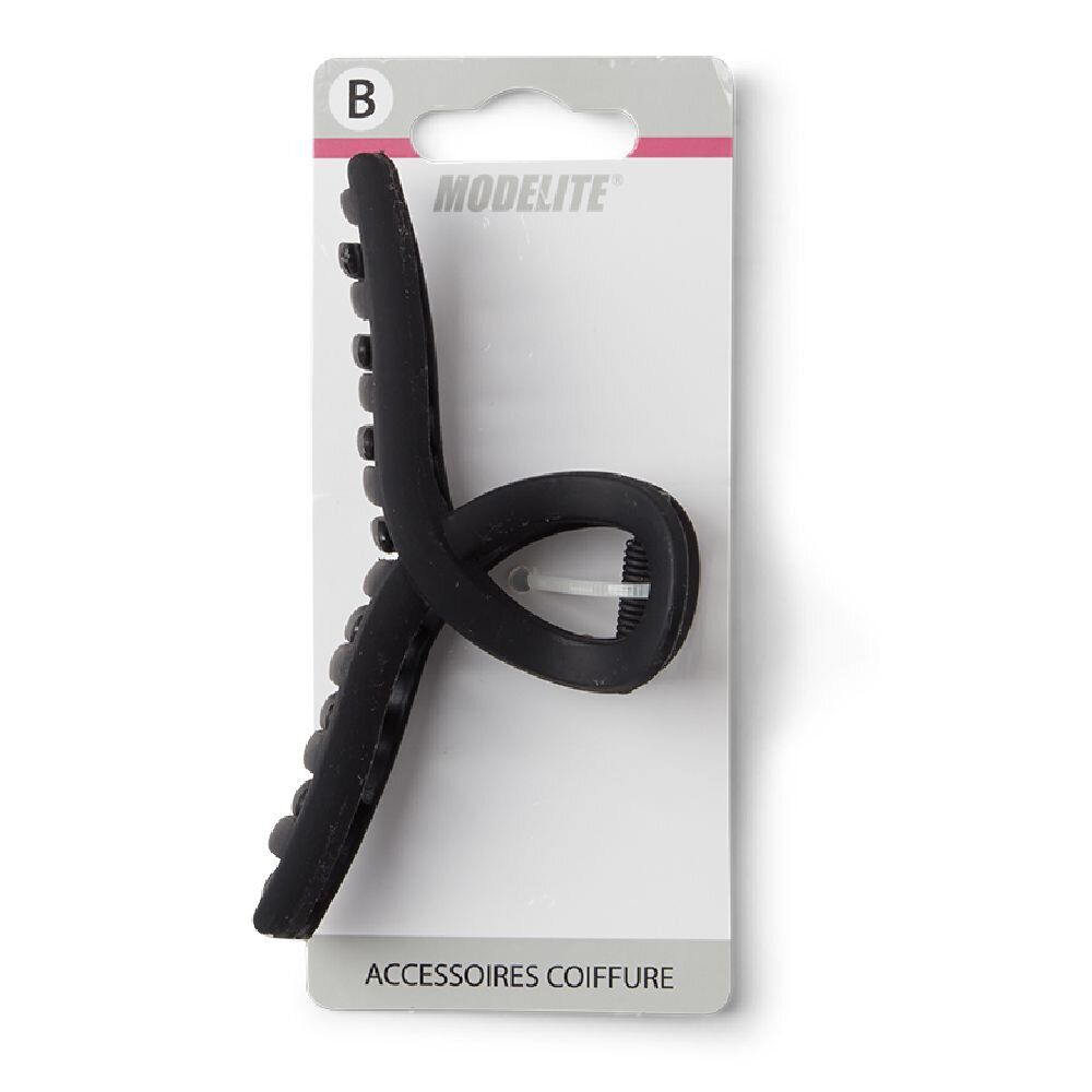 Pince cheveux noir mat effet noué L11cm