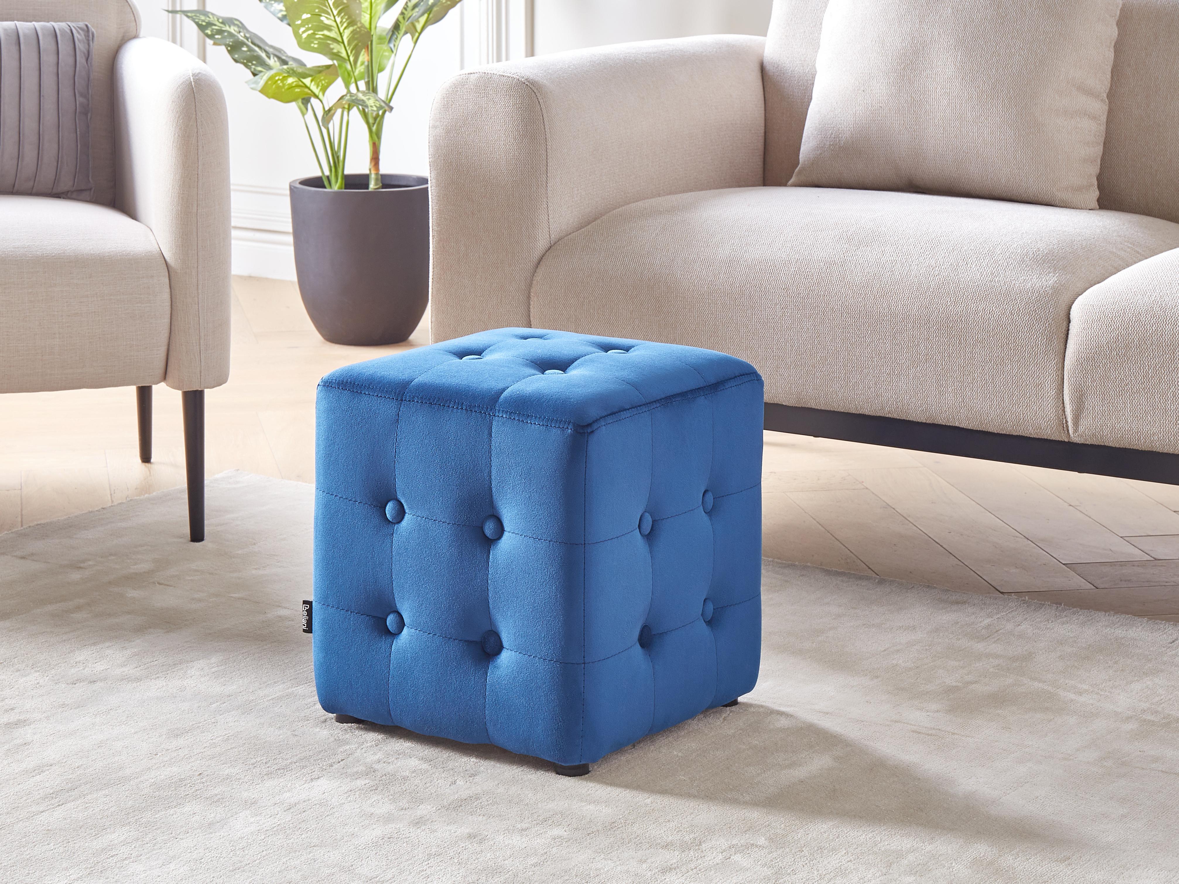 Pouffe WISCONSIN Velvet Blue