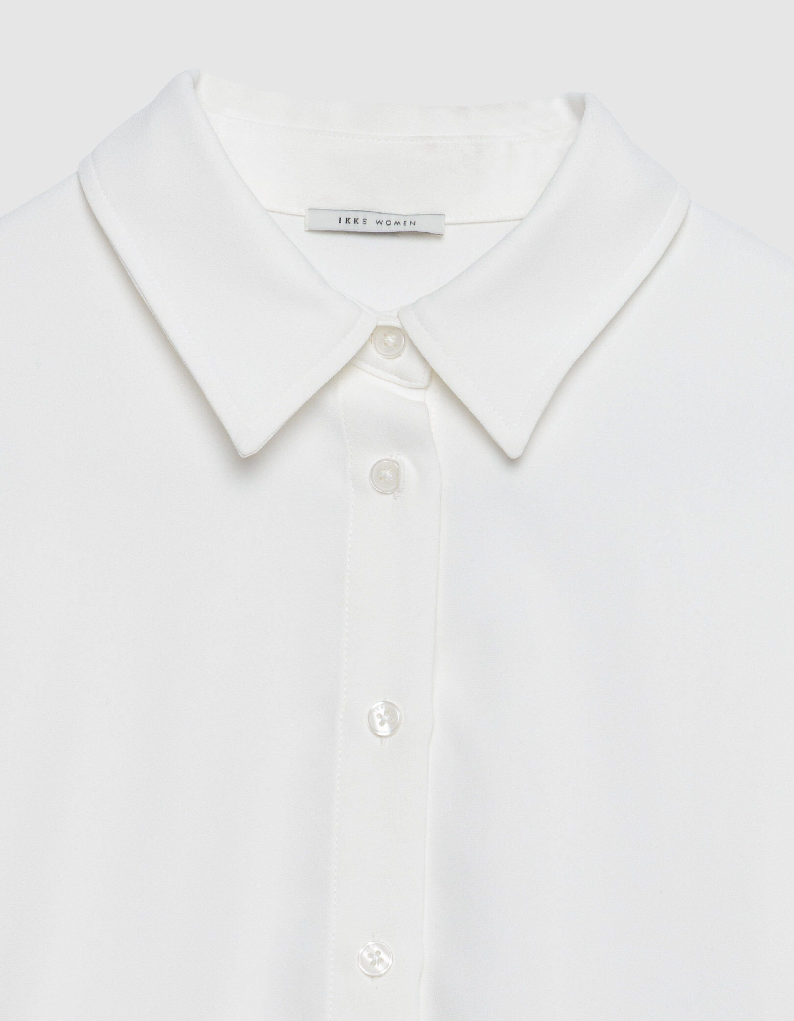 Chemise noire manches longues ajourées Femme