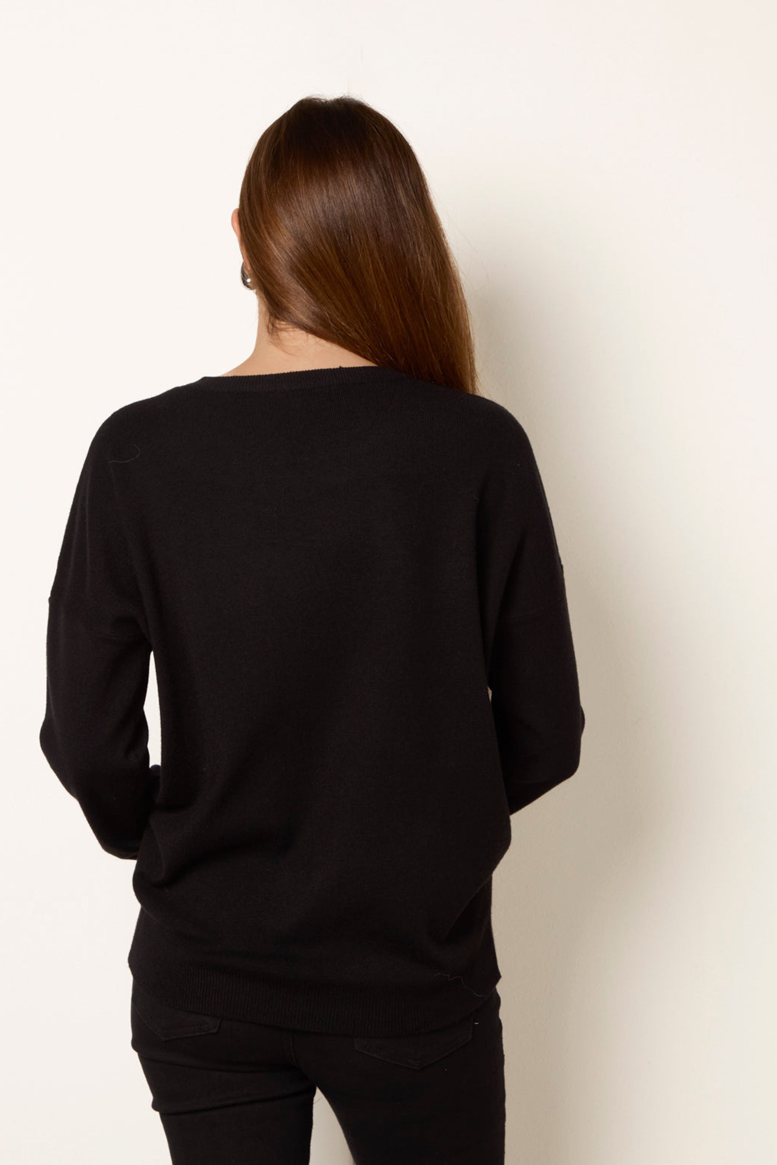 Blue Vanilla Black Christmas Jingle Bell Bauble Jumper