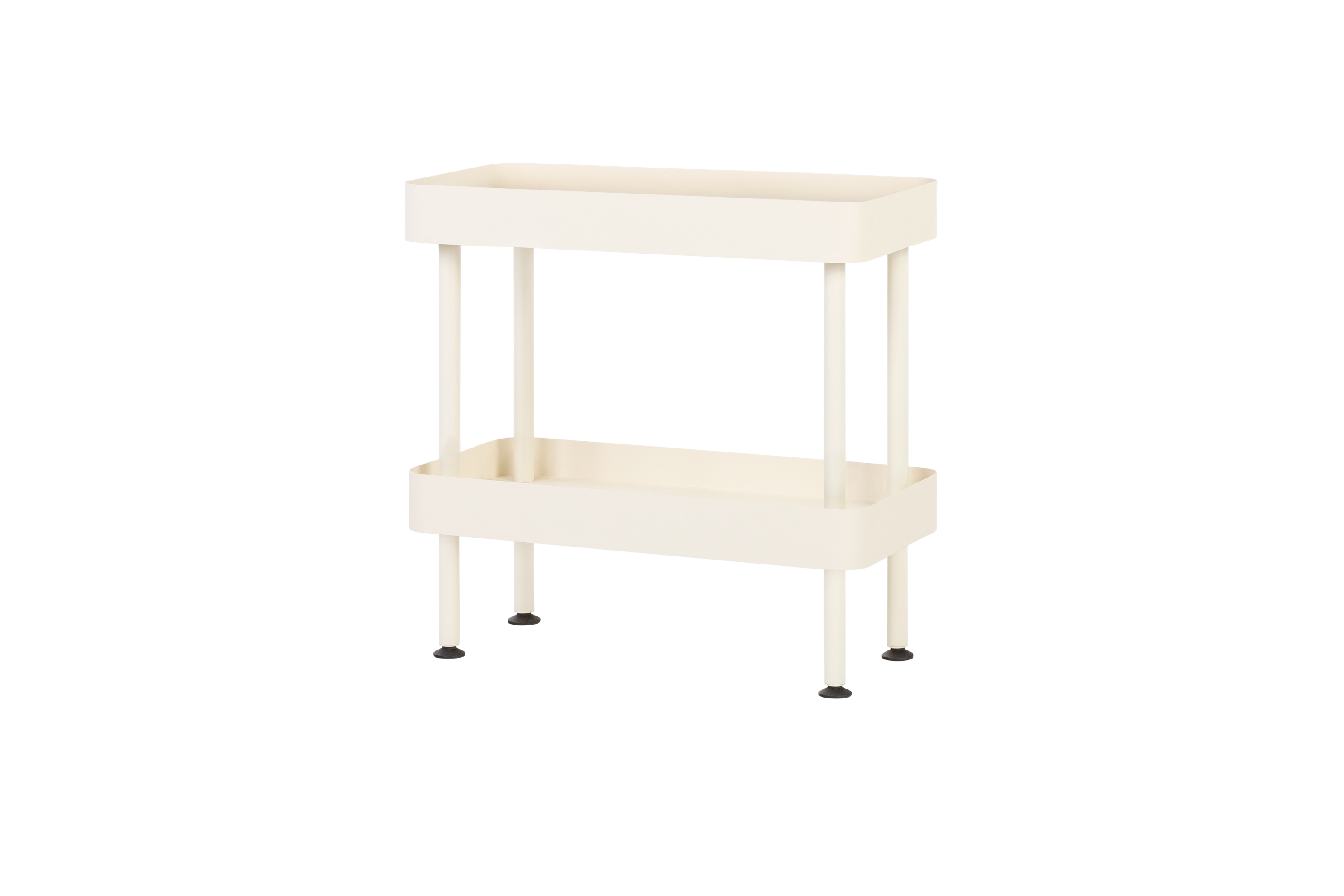 noo.ma Nolle Console 2-tier, metalen console 60 x 30 x 57,5 cm - Piazza Beige