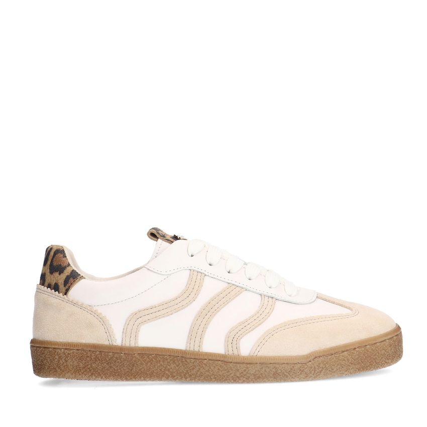 No Stress Witte leren sneakers