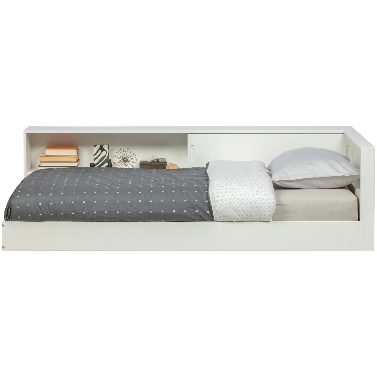 WOOOD hoekbed Connect - Grenen - Wit - 60x213x118