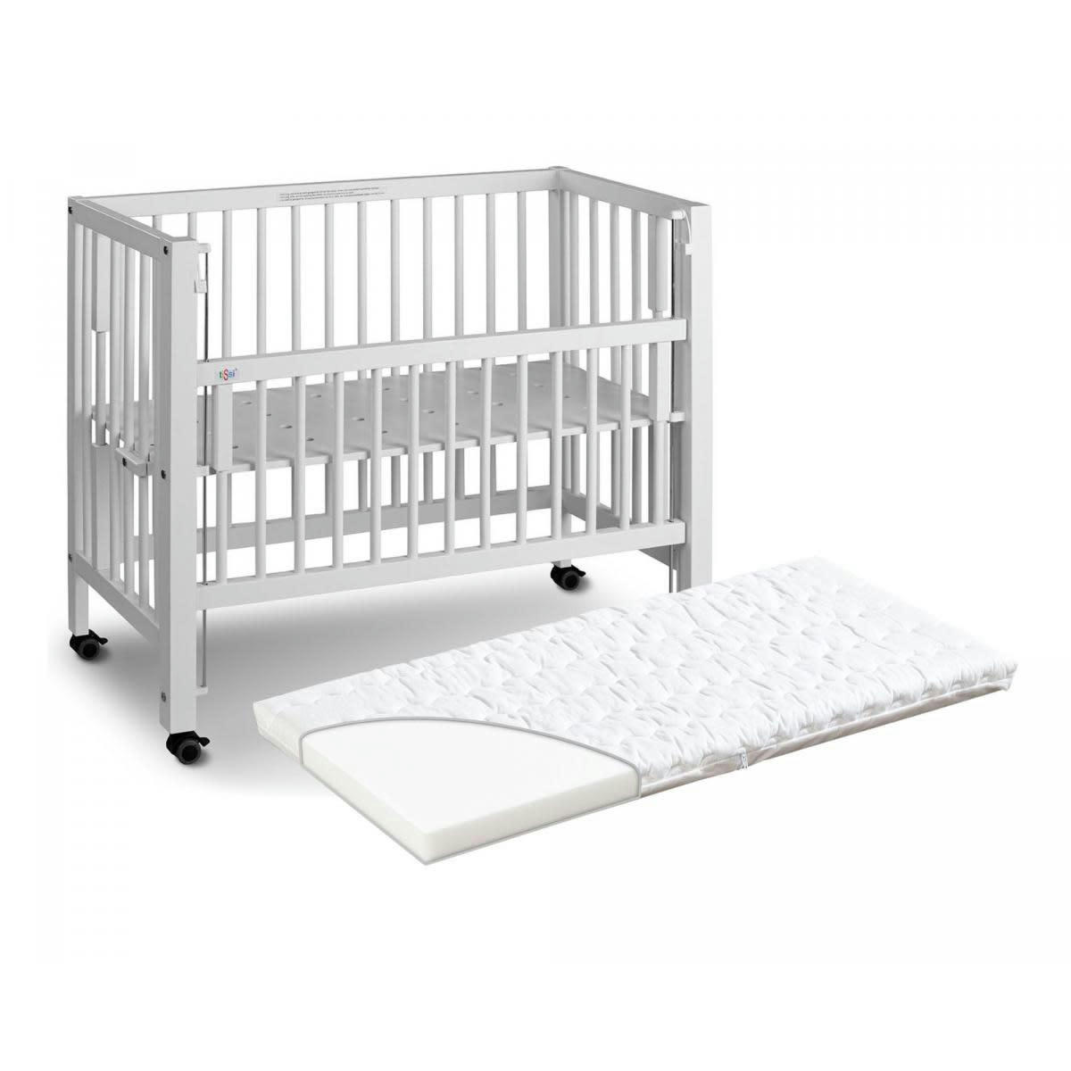- Lit blanc avec matelas 90x40