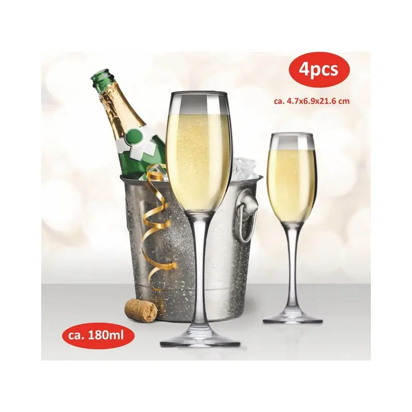 Champagnerglas 4er-Set Smoke