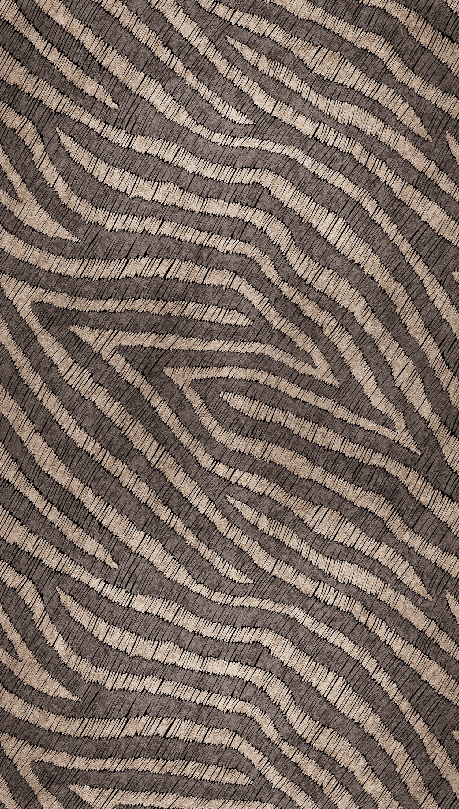 Livingwalls fotobehang zebra print bruin en beige - 159 x 280 cm - AS-392361