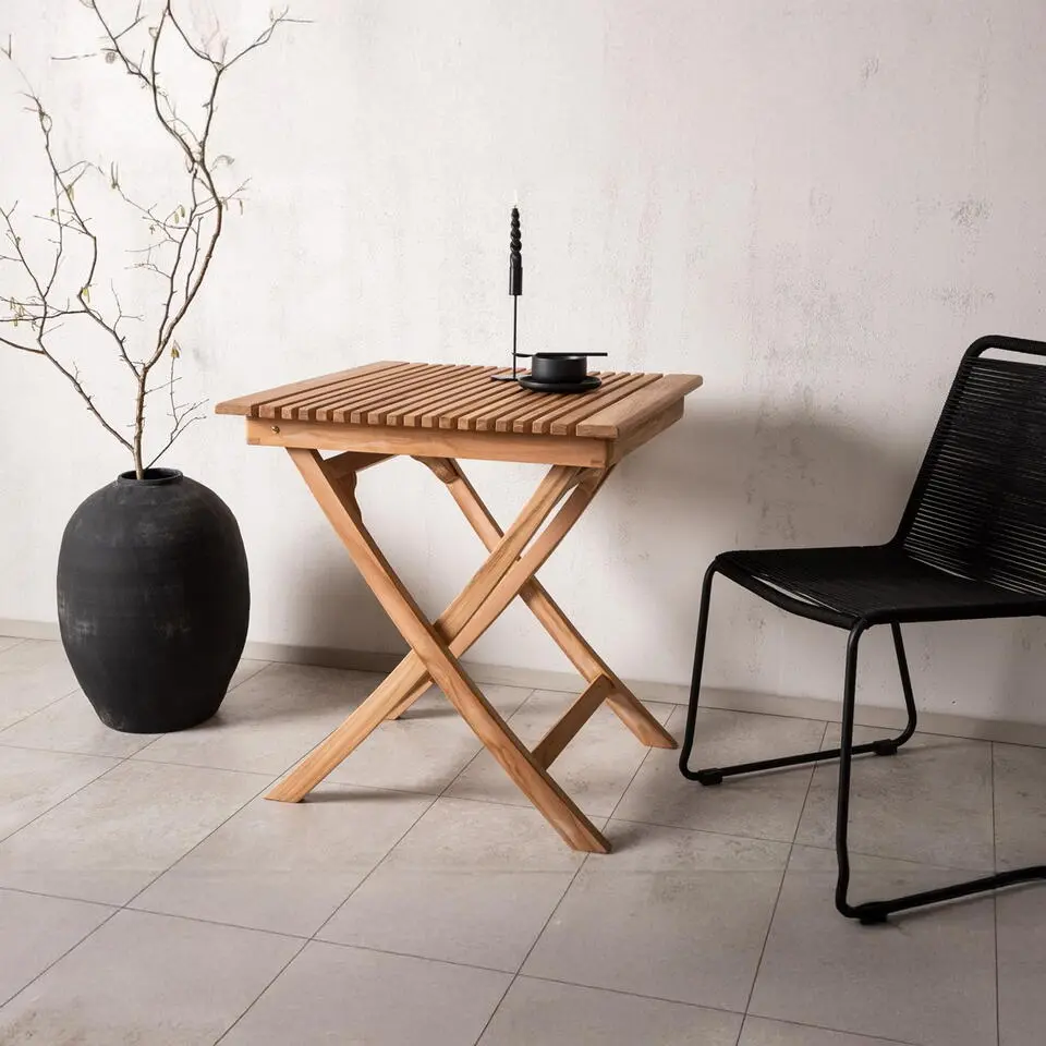 Bistrotafel Naturel Teakhout - 70x70x75cm - Ghana