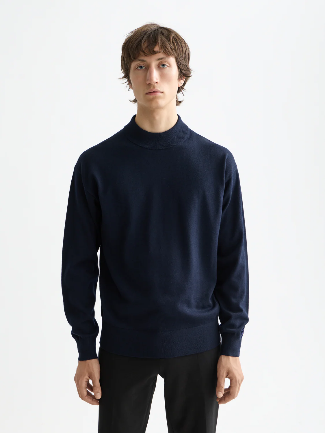 Essentials — Drop Shoulder Mock Neck Pullover