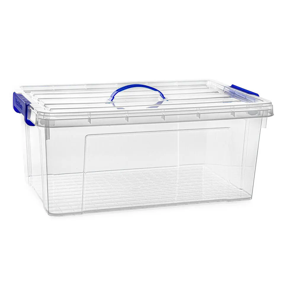 Plasticforte Opbergbox met deksel - blauw - 39L - kunststof