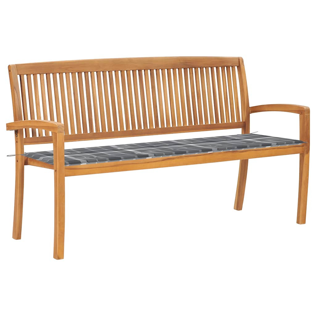 Ławka ogrodowa Brąz 150 cm Drewno tekowe vidaXL