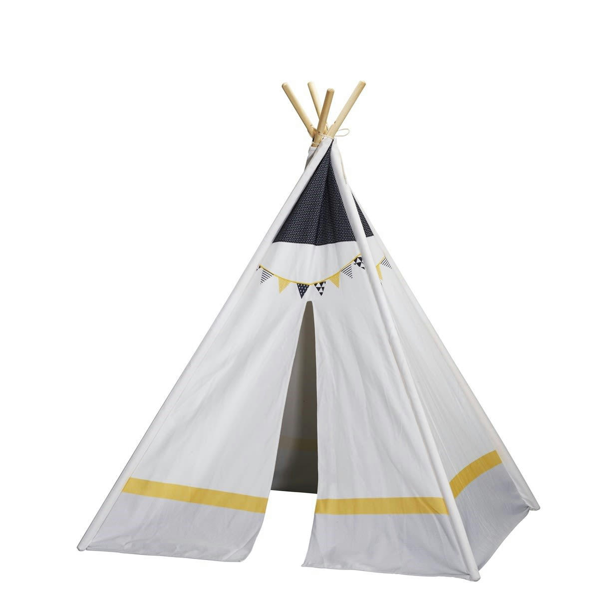 BABYFAN - Tipi en toile en coton blanc