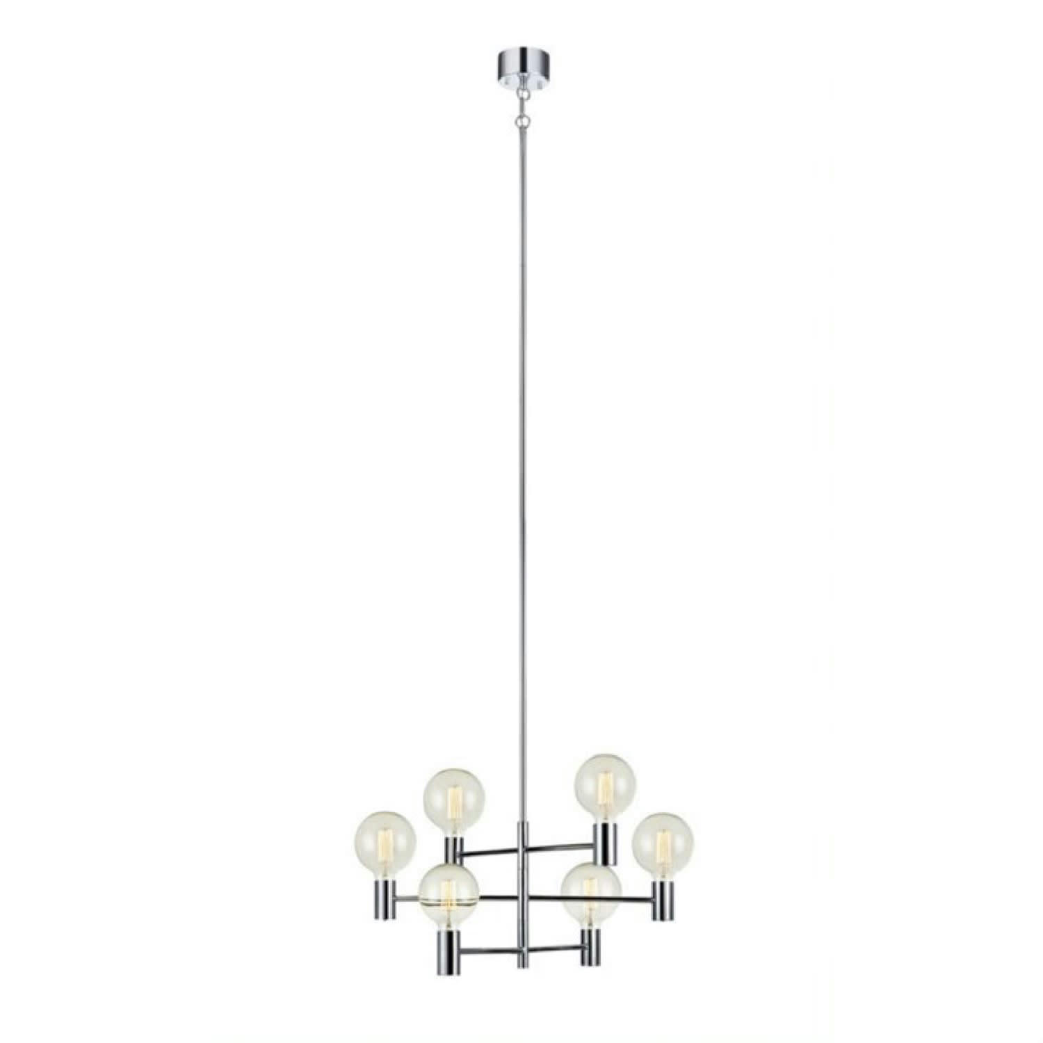 CAPITAL - Suspension 6 lumières avec 3 bras orientables métal D62cm
