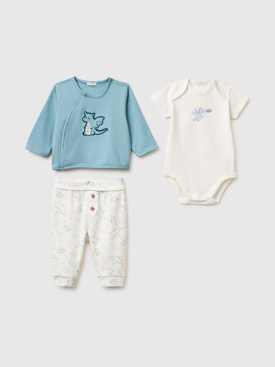 Sweatshirt, bodysuit and trousers set