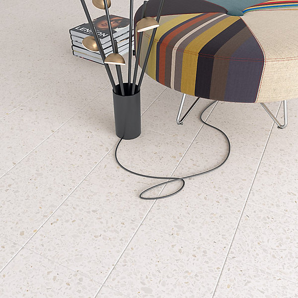Carrelage Aspect terrazzo Straci blanc louiso20x20 cm