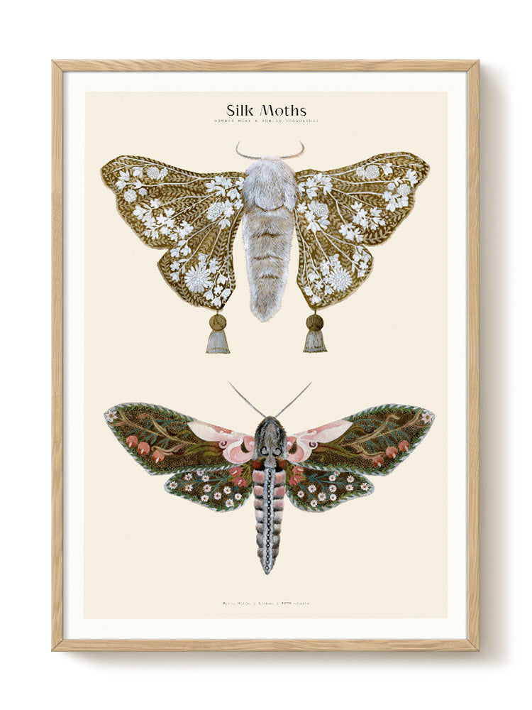 Matos - W. Morris inspired - Silk Moths No.1 - PSTR studio Kunst Poster