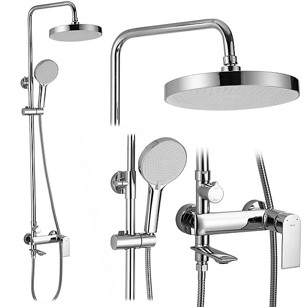 Kit De Douche Rea My2102-78C Veneta Chrome 19X25X136Cm