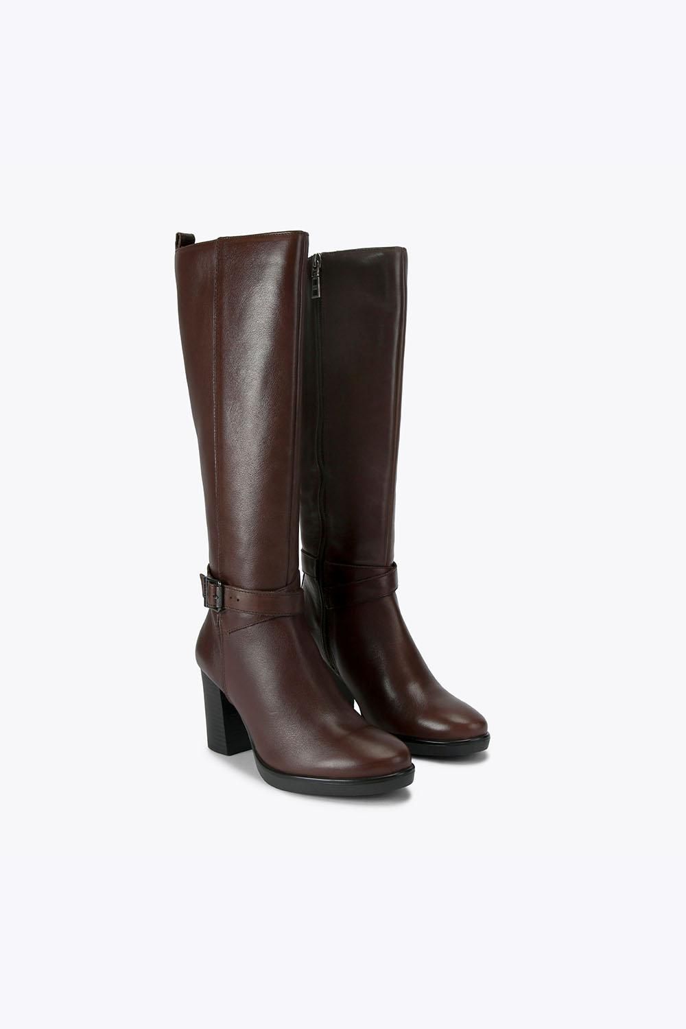 Carvela Silver 2 Knee Wide Fit' Leather Boots