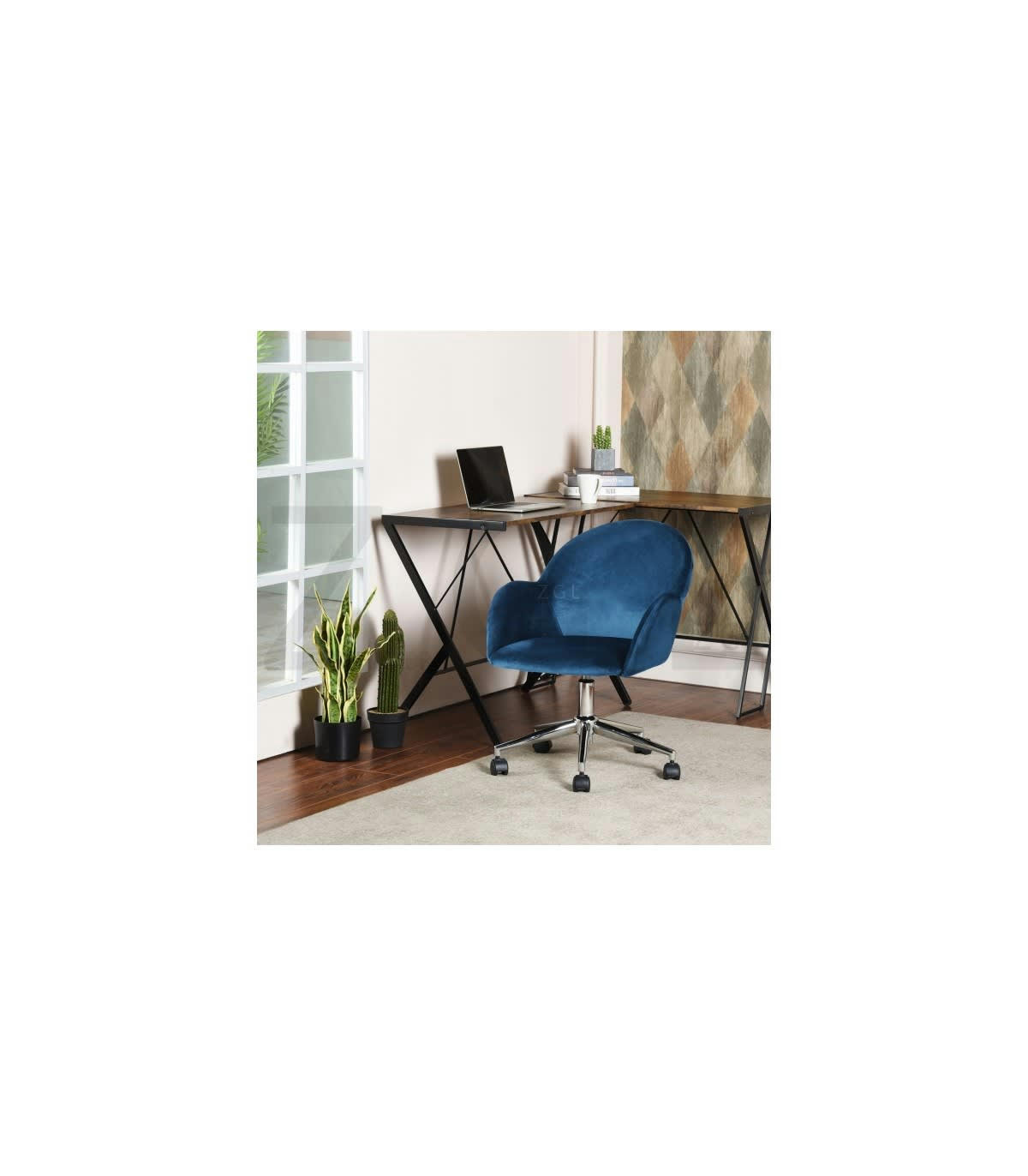 CHIOZZA - Chaise de Bureau à Roulettes avec Accoudoirs - CHIOZZA - Bleu