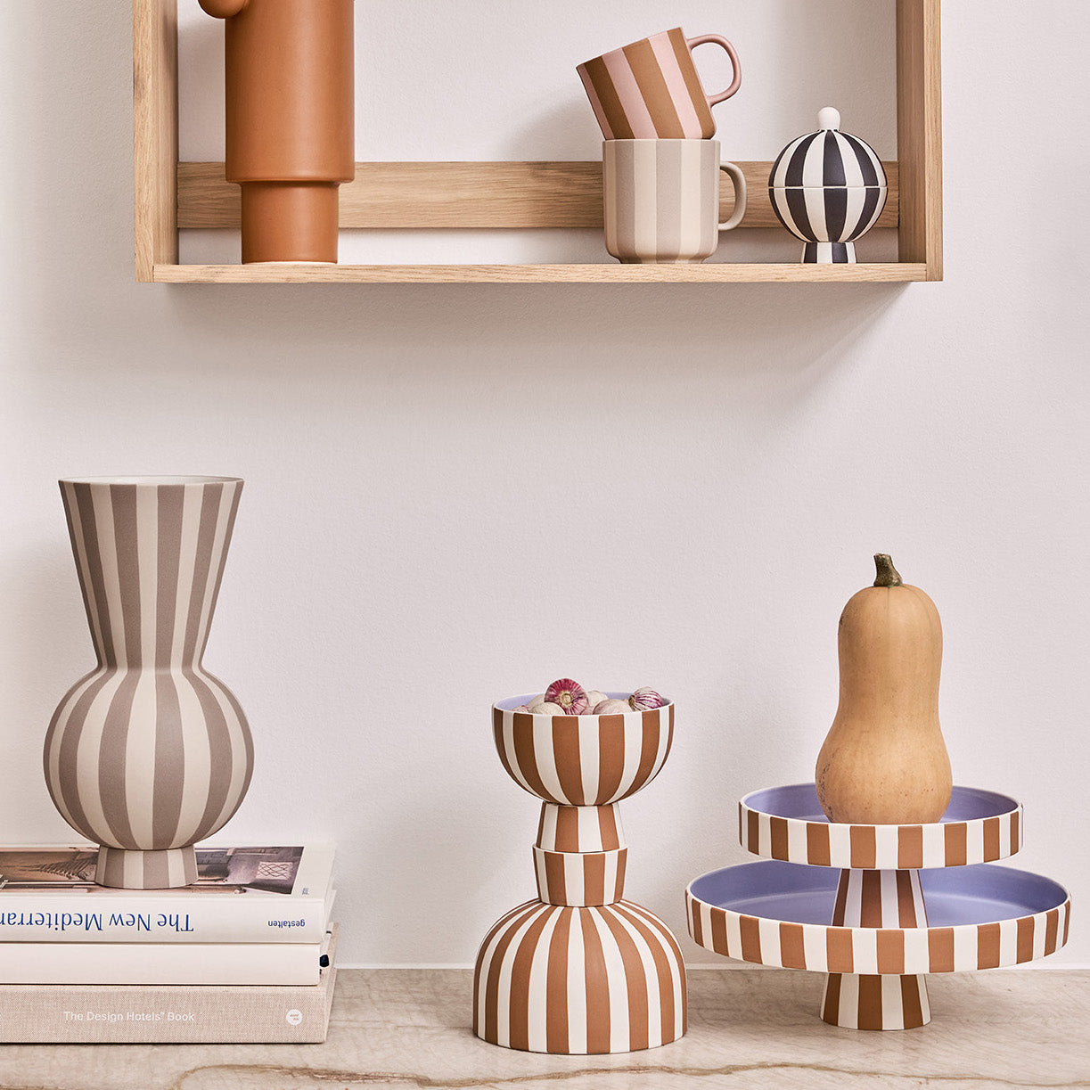 OYOY Living Toppu Serveerschaal Ø 27 cm - Karamel / Lavendel