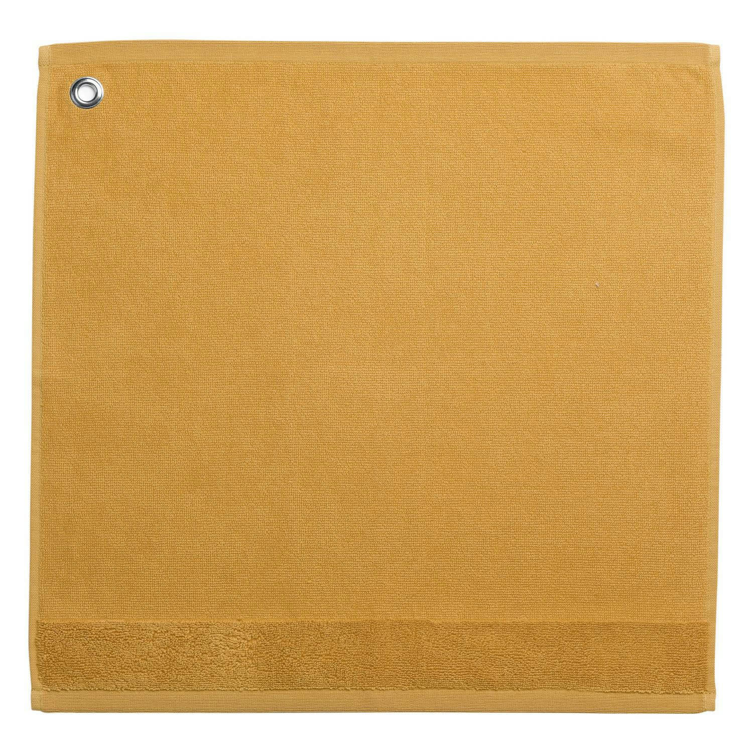 CURL - Essuie-mains oeillet  en coton curry 50 x 50