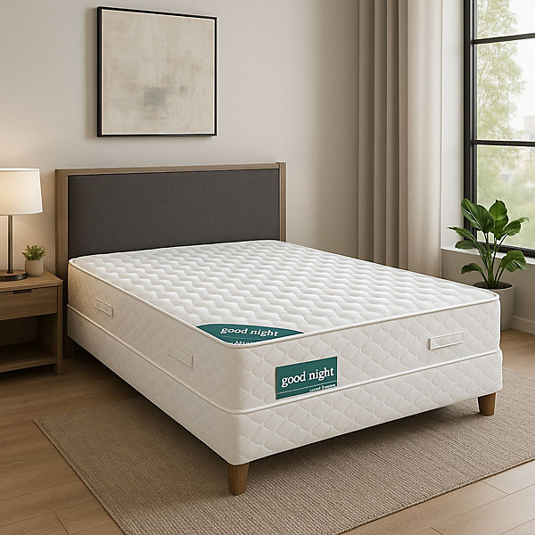 Matelas 140x190 ferme - 21 cm -   oreiller a memoire de forme - soutien optimal - confort - usage quotidien - s