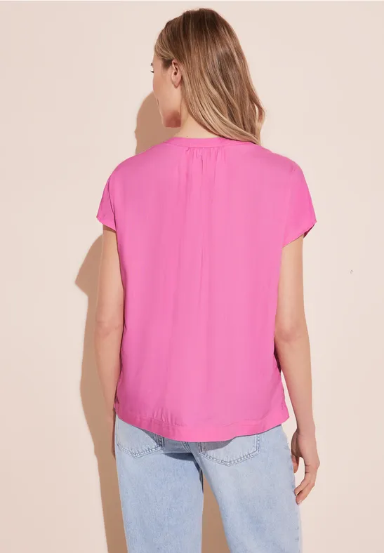 Blusenshirt in Unifarbe