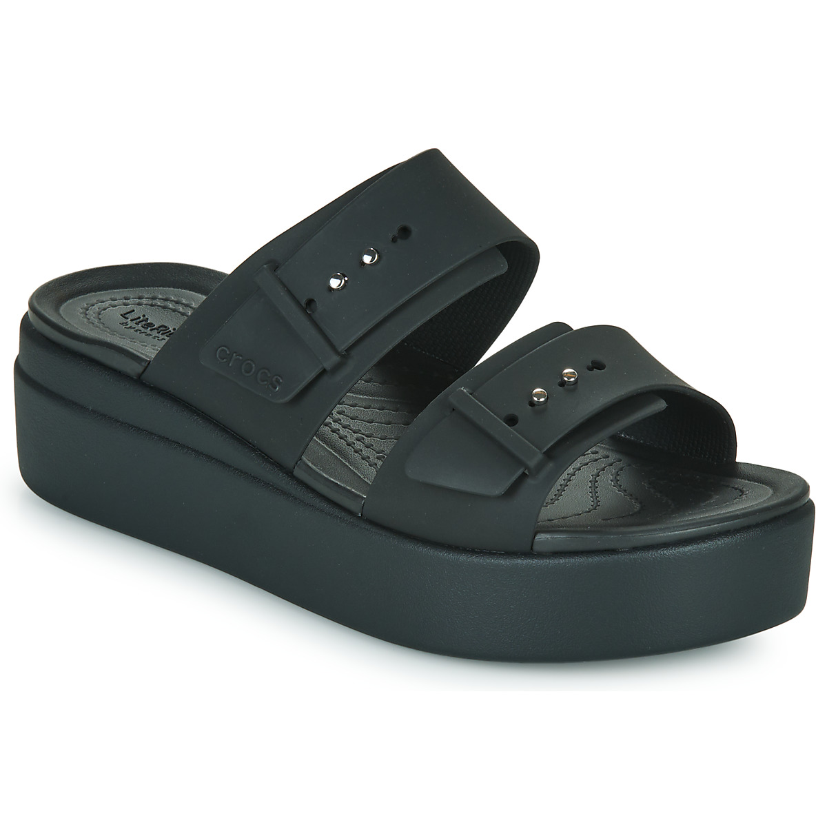 Crocs - CROCS BROOKLYN SANDAL LOWWDG W - Black