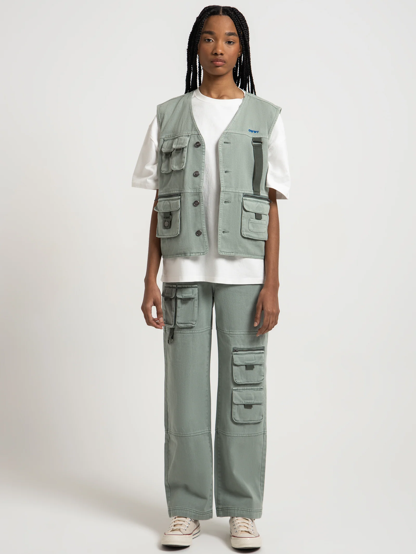 Stamped Owwy Utility Cargo Jeans