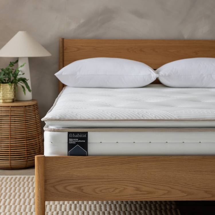 Habitat Aleta Natural 2000 Pkt Pillowtop Mattress - Double