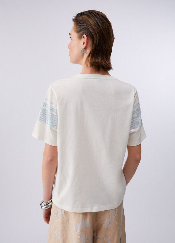 T-shirt con strass