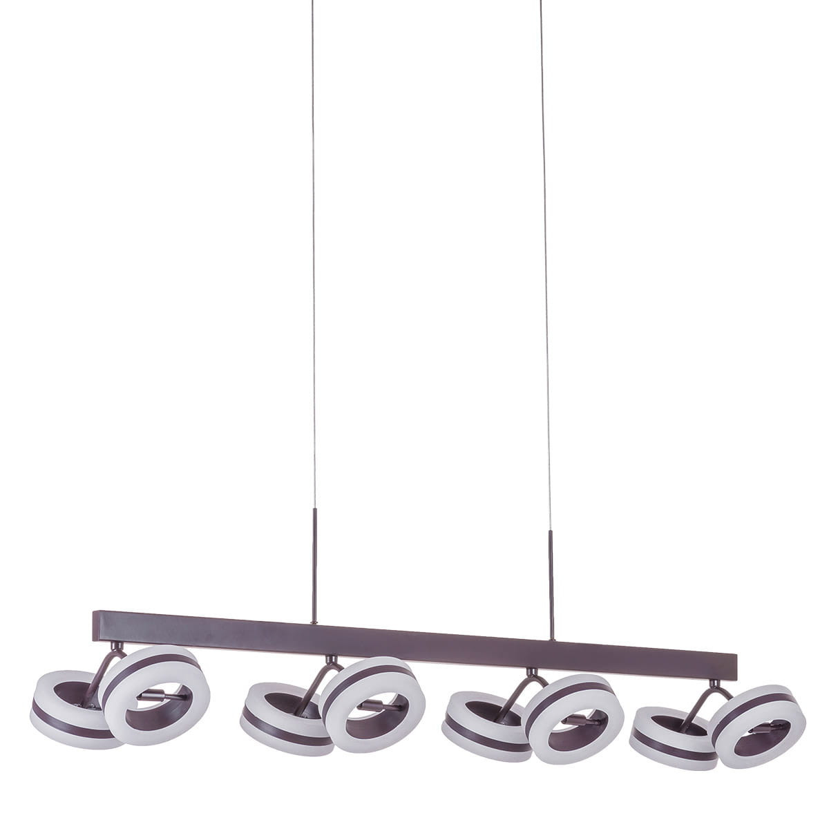 Lampa wisząca Metis biało-brązowa LED 8x38.4W Ciepła biel 2450lm Italux