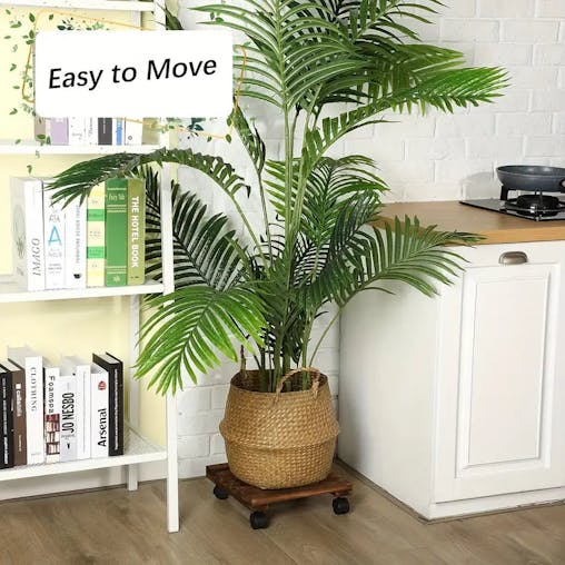 NNETM Lockable Patio Outdoor Roller Flower Pot 30.48 cm - Set of 2