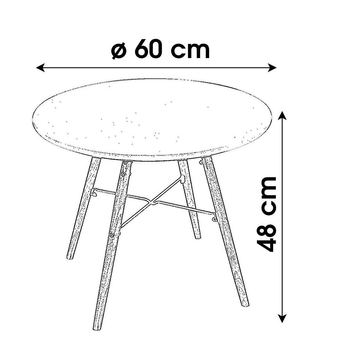 JUDY - Table enfant ronde bois blanc