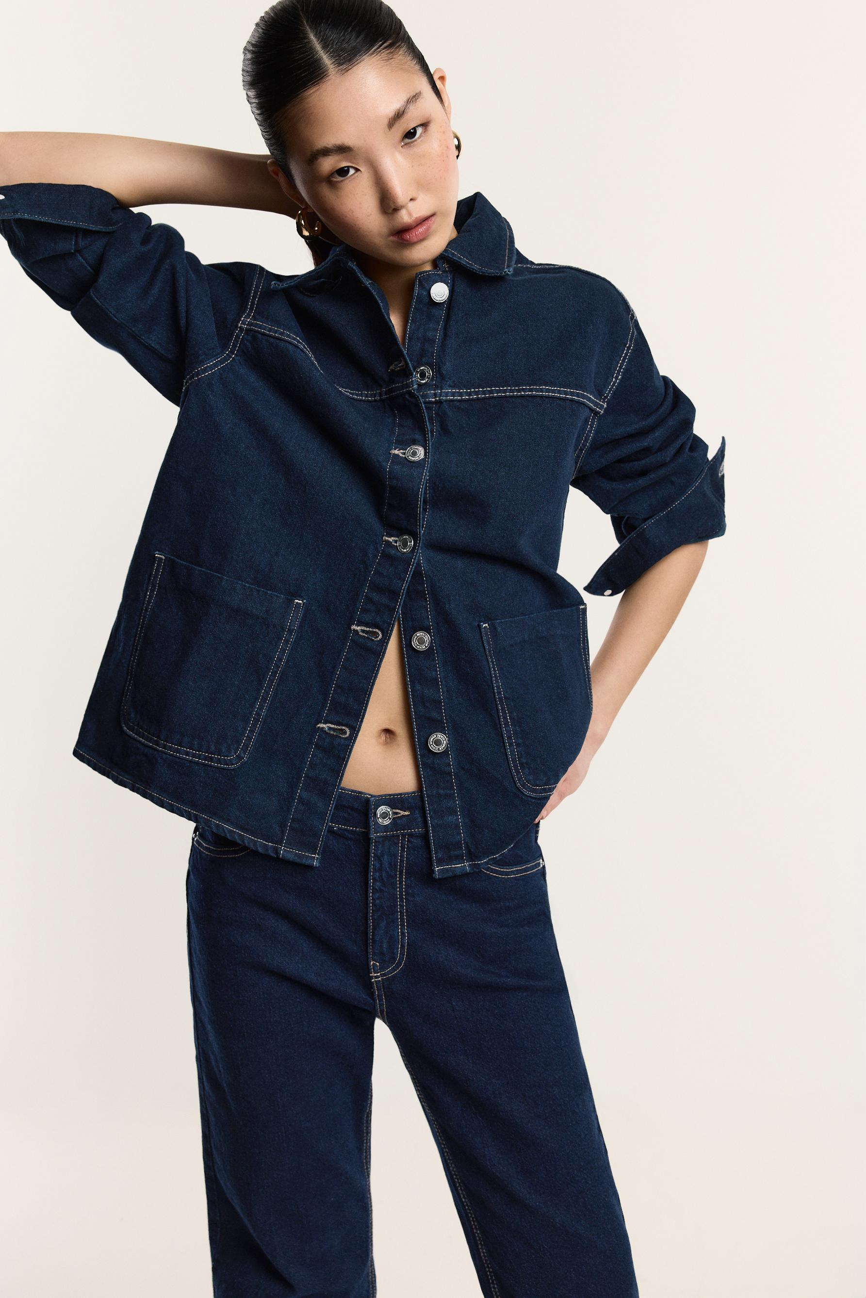 Sobrecamisa denim bolsillos