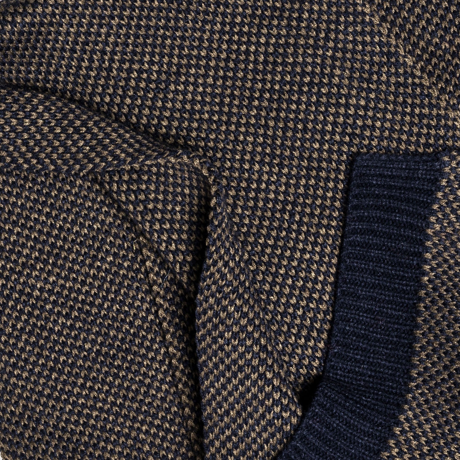 Echarpe marine et kaki tricot Homme