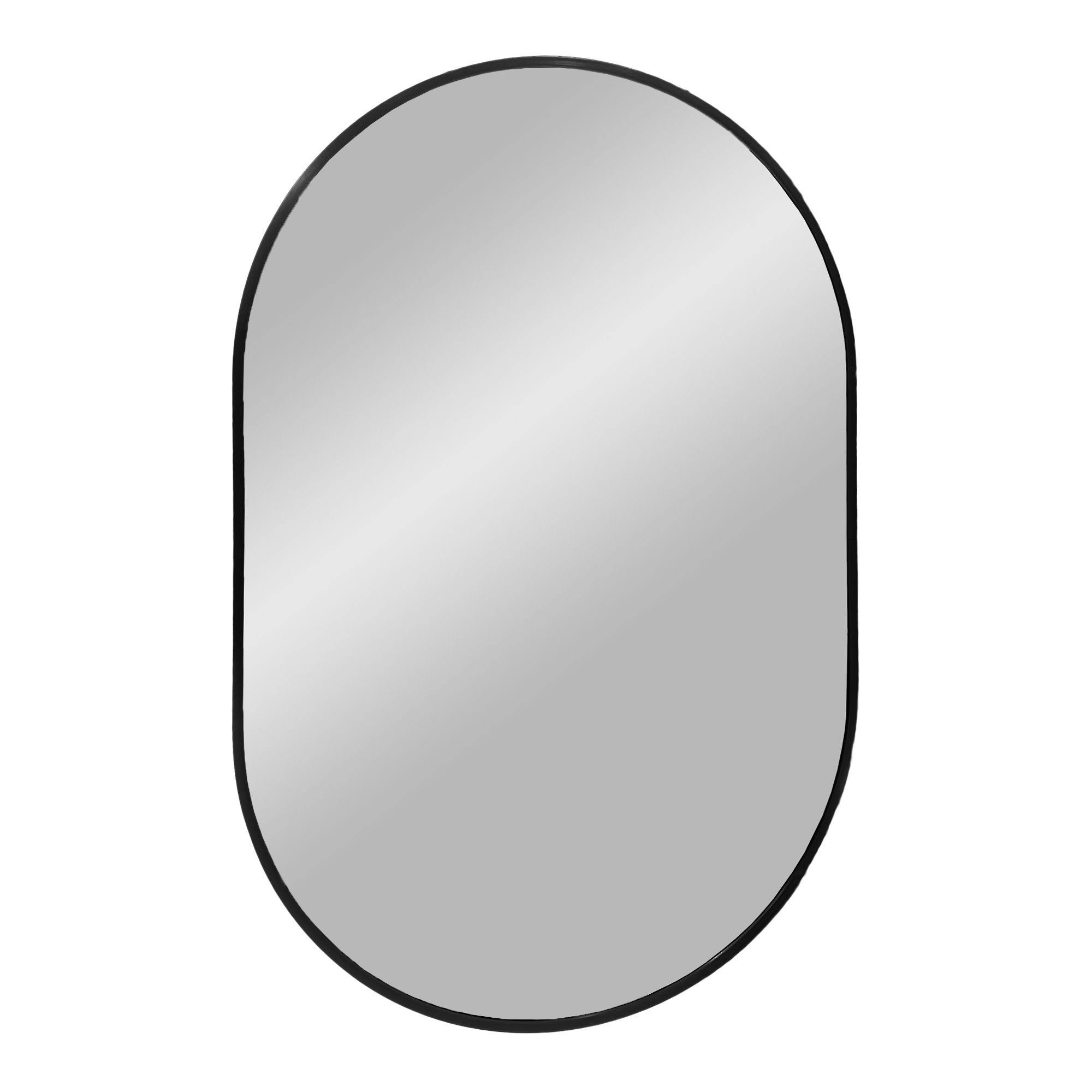 Miroir ovale avec cadre noir 50x80 cm SEOUL