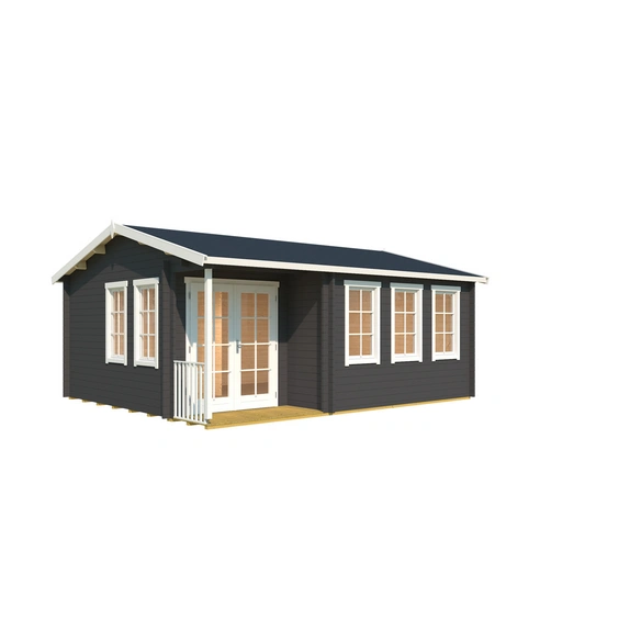 Gartenhaus »Sri Lanka«, BxHxT: 600 x 285 x 521,8 cm, (Außenmaß inkl. Dachüberstand), carbongrau