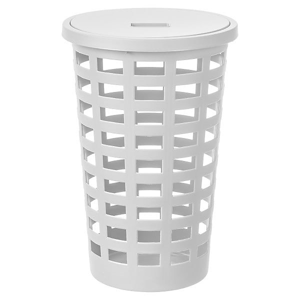 Panier à linge moderne en plastique 54 litres - Blanc