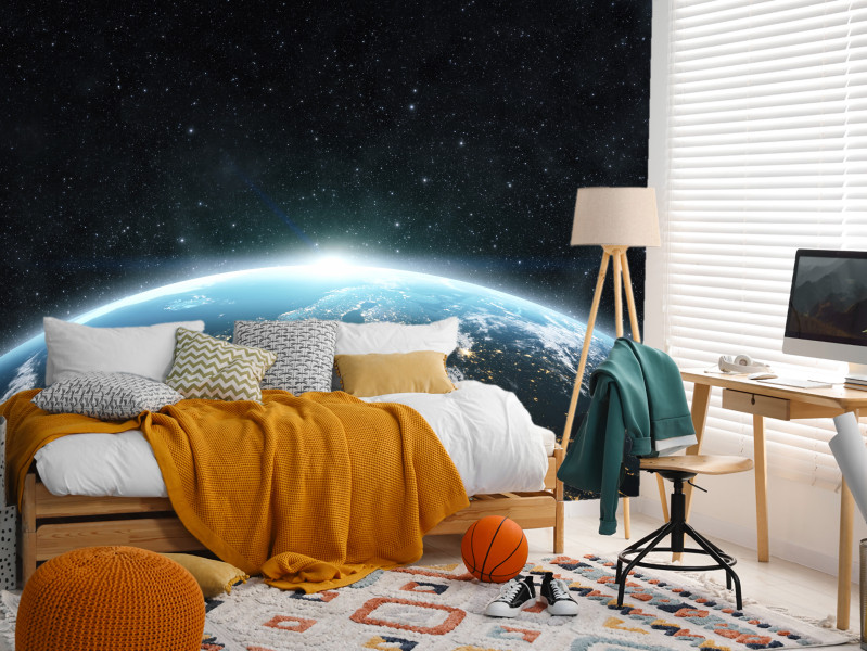 Fototapeta Widok Na Planetę Ziemię 100x70cm