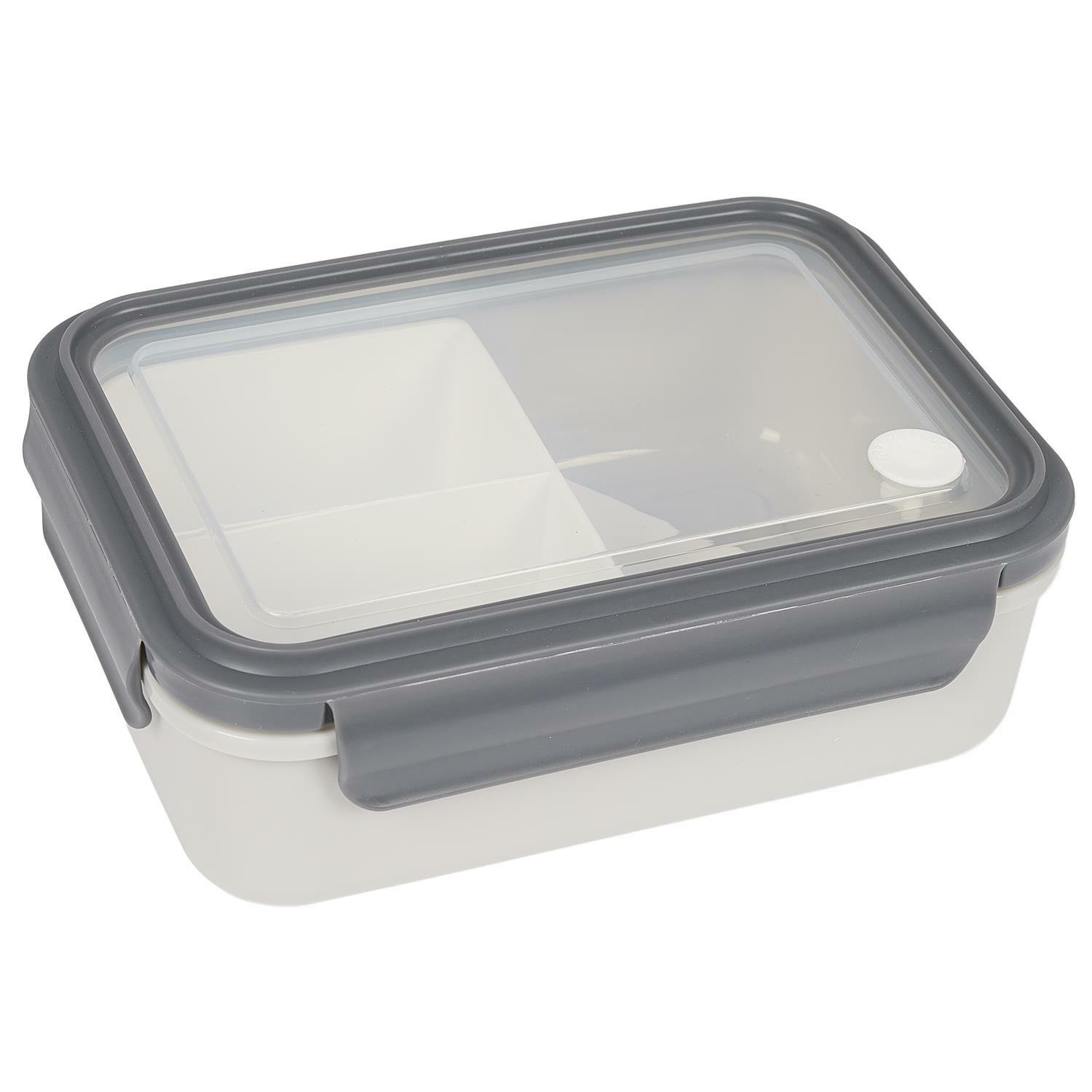 Lunch box clip szary 1,26l z polipropylenu 21×13×7,5 cm