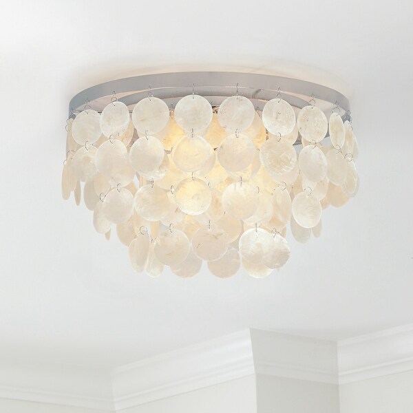 Shelby 3-light Polished Nickel Flush Mount