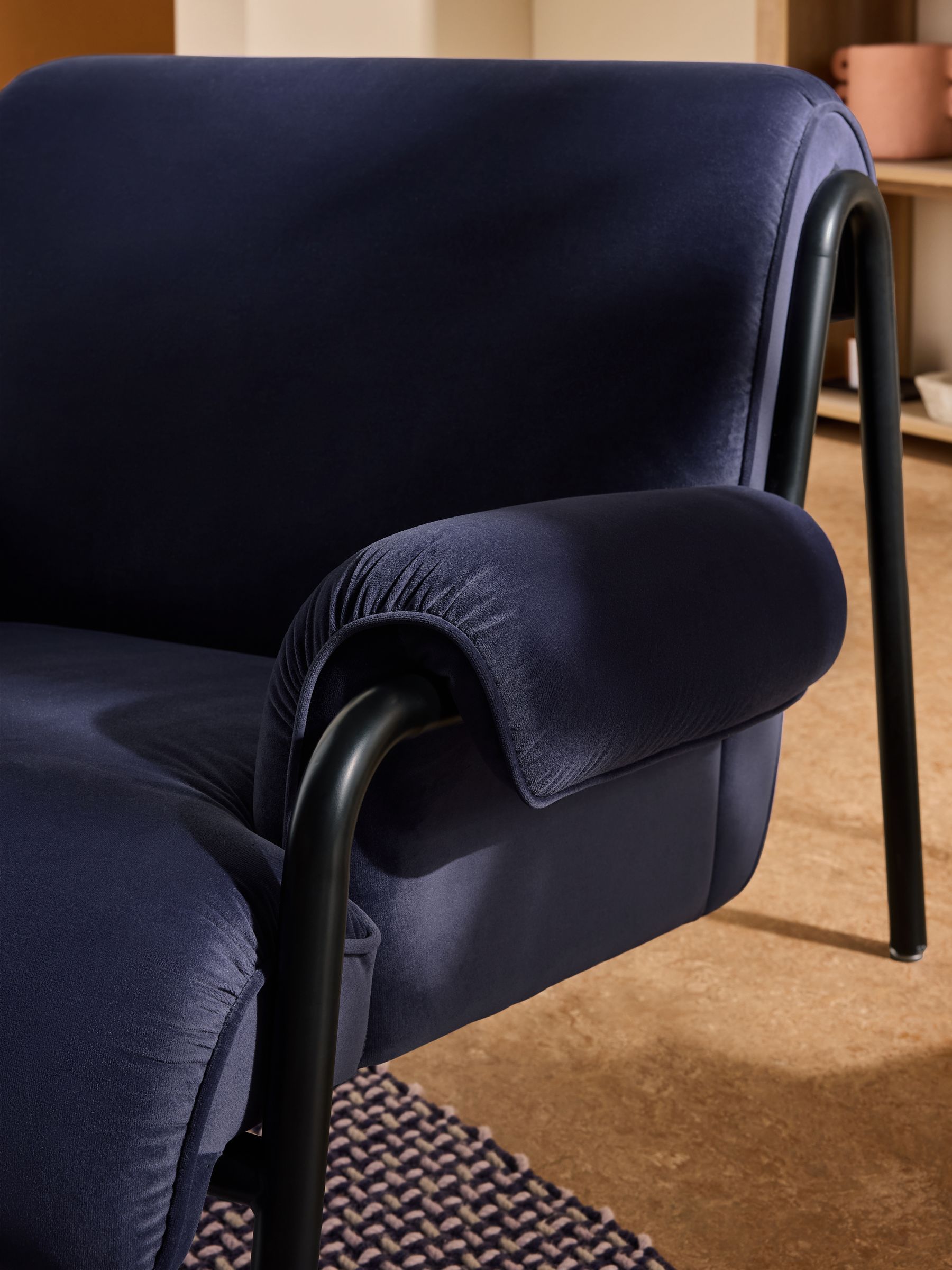 Lorien Chair in Velvet Indigo Blue