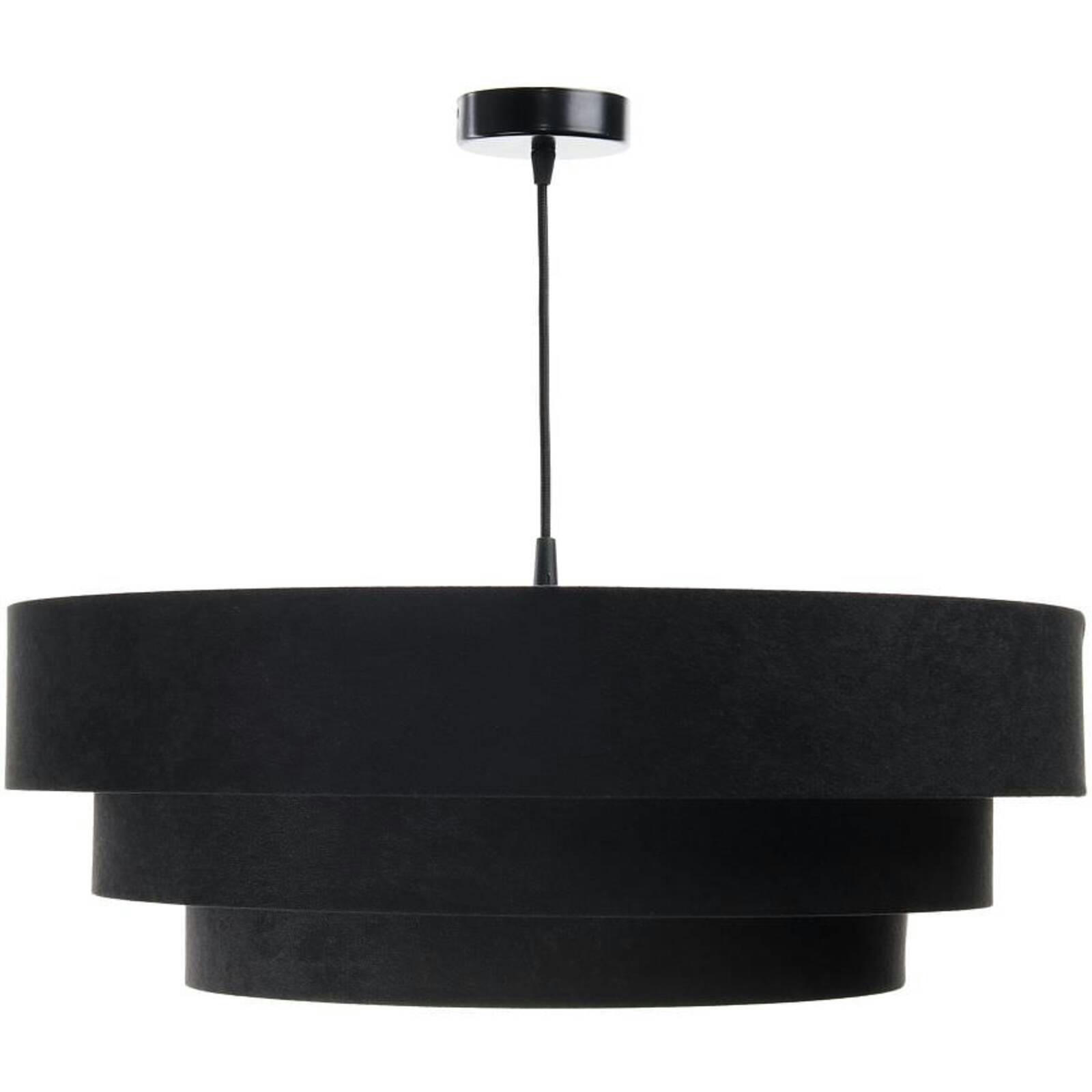TRINITI - Suspension Tissu Noir 60x60x25 cm