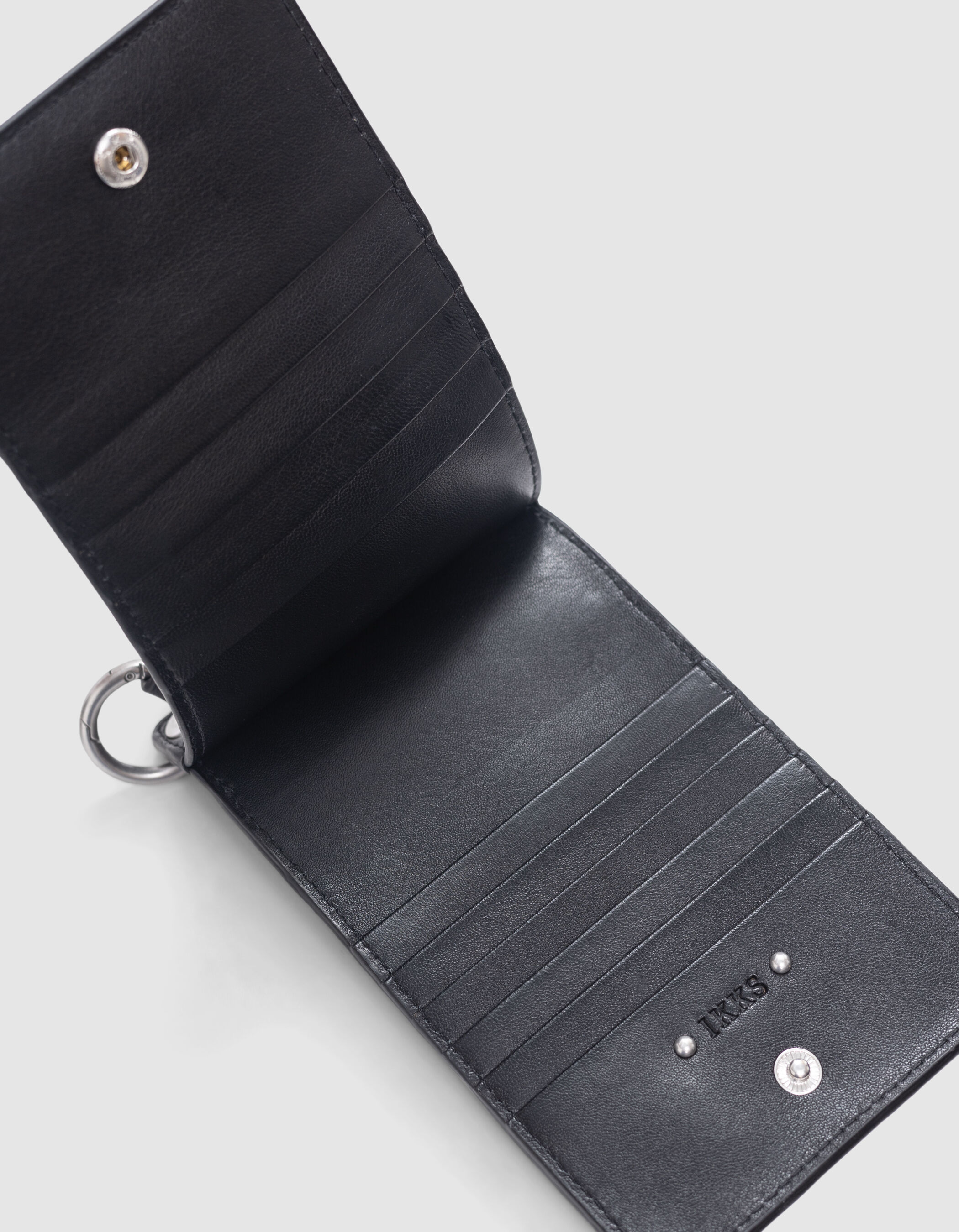 Phone bag 111 noir cuir bandoulière clous Femme