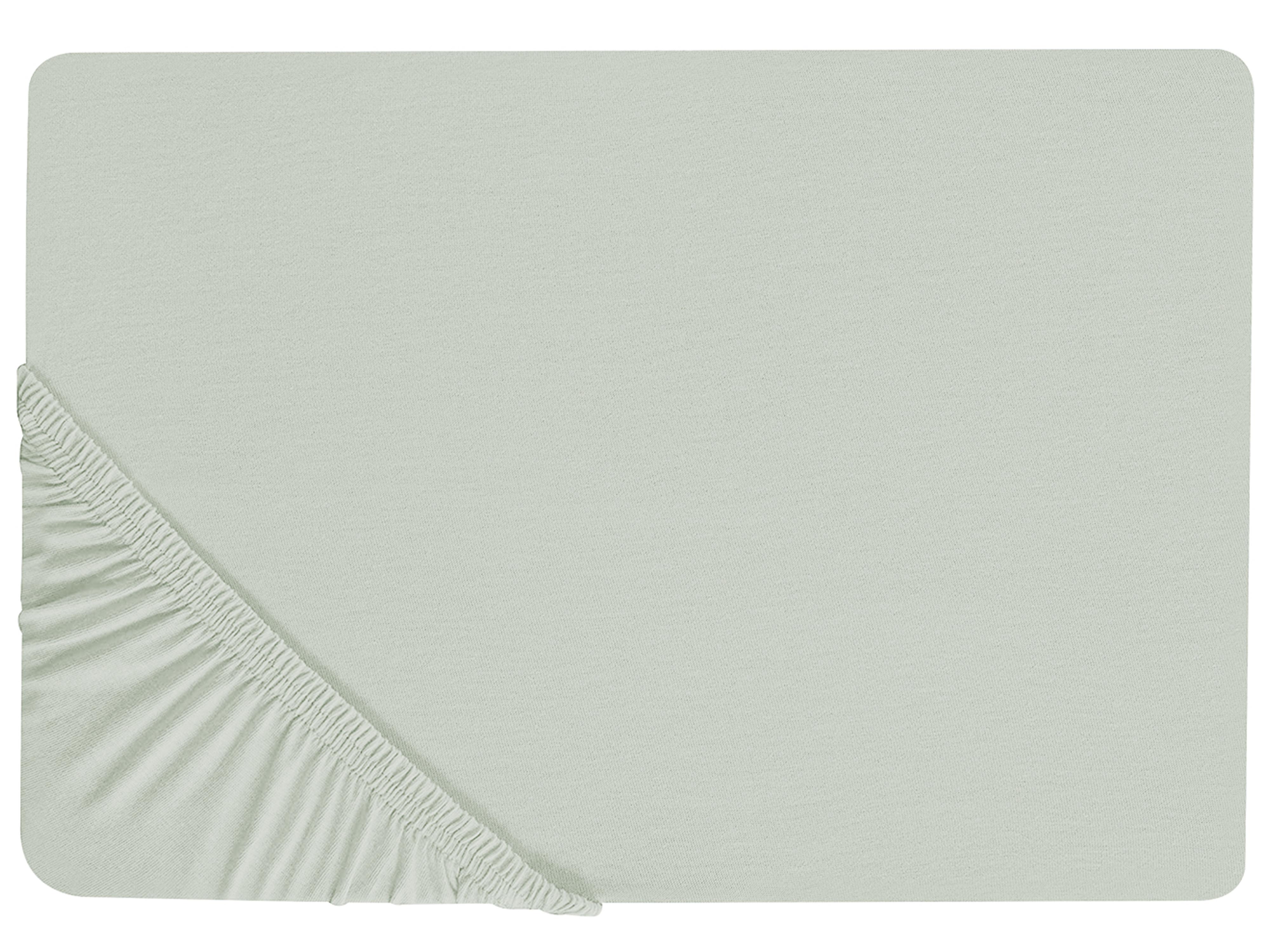Fitted Sheet JANBU Cotton 140 x 200 cm Light Green