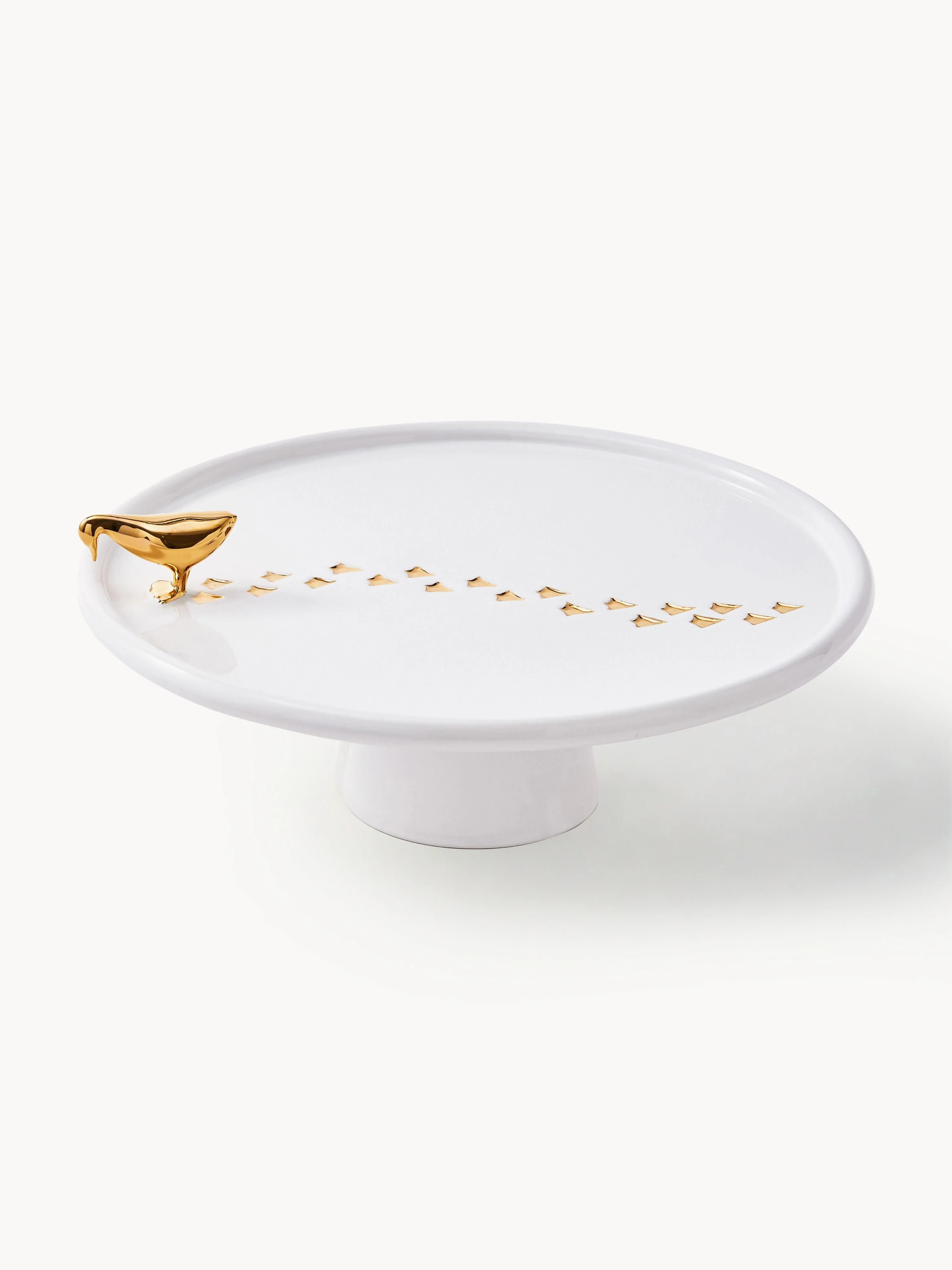 Handgefertigte Keramik-Servierplatte Walking Duck